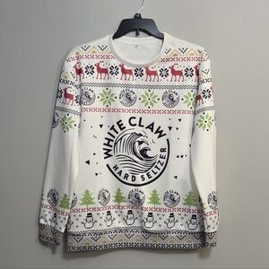 White Claw Hard Seltzer Winter/Holiday Top Size M